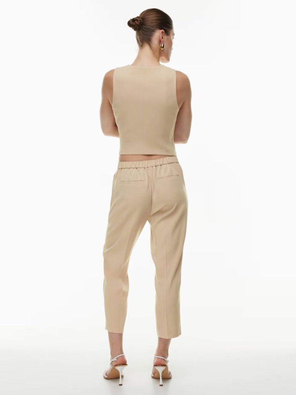 Aritzia BABATON Conan Heather Gold Camel (Re)Essential Trousers Pants, Size 8 - Picture 13 of 13